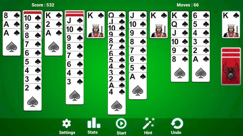 Скачать взломанную Spider Solitaire Card Classic [Бесплатные покупки] MOD apk на Андроид