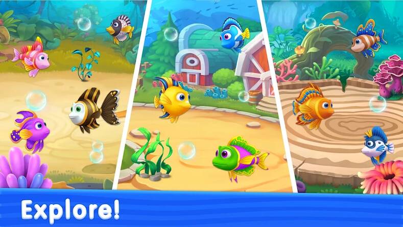 Скачать взломанную Solitaire TriPeaks: Aquarium [Много денег] MOD apk на Андроид
