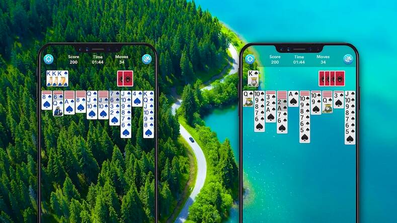Скачать взломанную Spider Solitaire [Много монет] MOD apk на Андроид