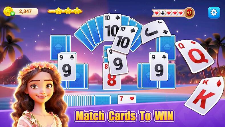 Скачать взломанную Solitaire TriPeaks K [Бесплатные покупки] MOD apk на Андроид