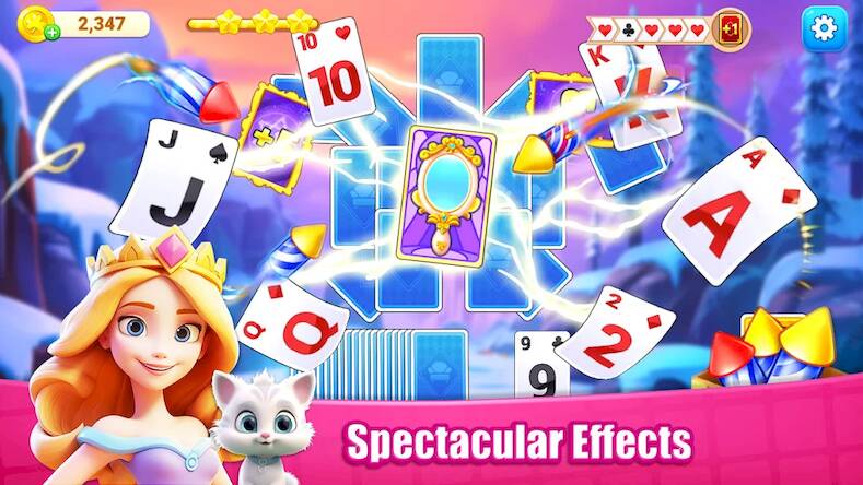 Скачать взломанную Solitaire TriPeaks 5 in 1 [Много денег] MOD apk на Андроид