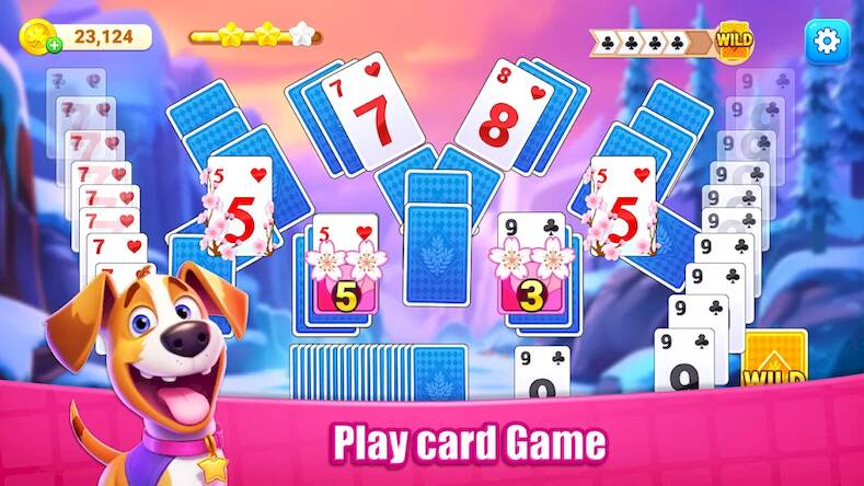 Скачать взломанную Solitaire TriPeaks 5 in 1 [Много денег] MOD apk на Андроид