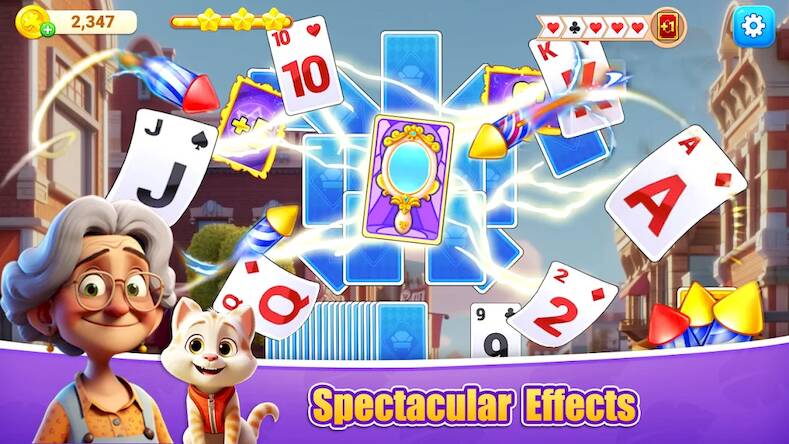 Скачать взломанную Patience Solitaire TriPeaks [Бесплатные покупки] MOD apk на Андроид