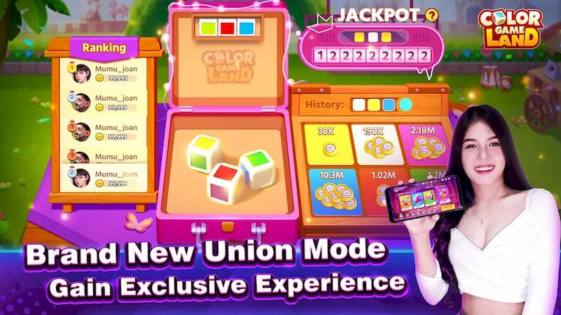 Скачать взломанную Color Game Land-Tongits, Slots [Много денег] MOD apk на Андроид