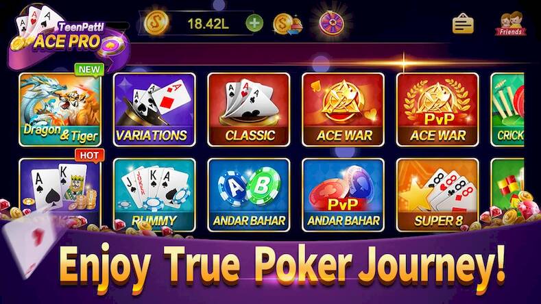 Скачать взломанную Teenpatti Ace Pro -poker,rummy [Мод меню] MOD apk на Андроид