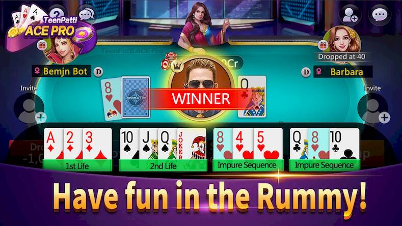 Скачать взломанную Teenpatti Ace Pro -poker,rummy [Мод меню] MOD apk на Андроид