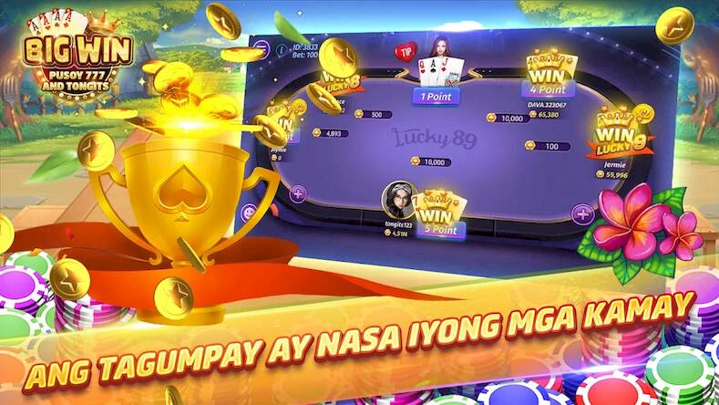 Скачать взломанную Big Win - Pusoy 777 & Tongits [Бесплатные покупки] MOD apk на Андроид