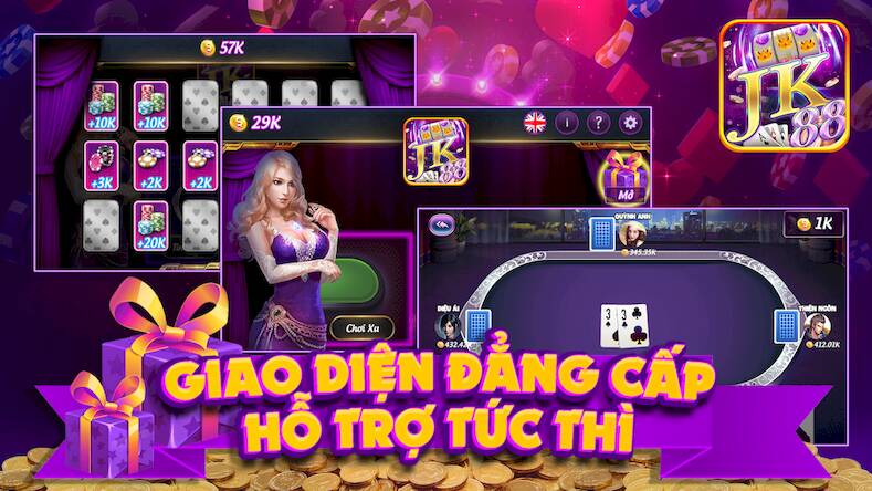 Скачать взломанную JK88 Game Bai No Hu [Мод меню] MOD apk на Андроид