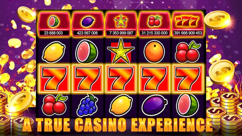 Скачать взломанную Slots 777 - Slot Machine Games [Много монет] MOD apk на Андроид
