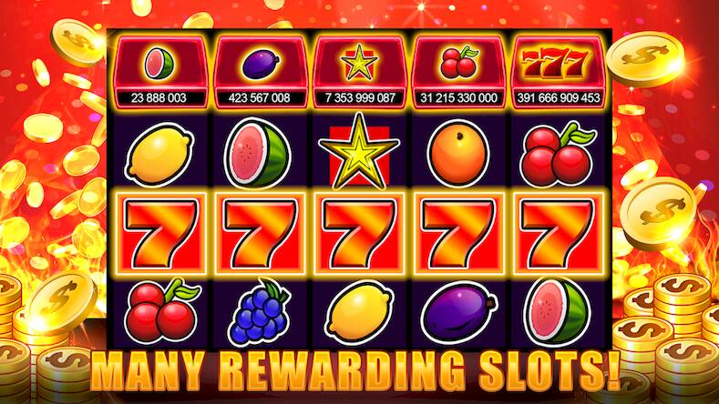 Скачать взломанную Slots 777 - Slot Machine Games [Много монет] MOD apk на Андроид
