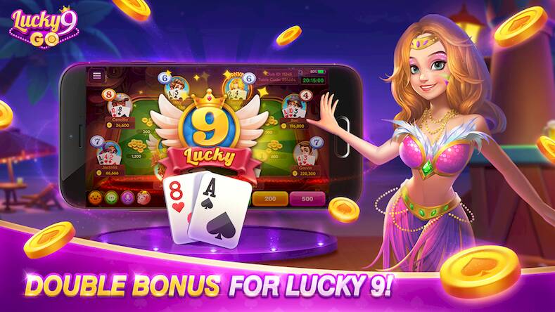 Скачать взломанную Lucky 9 Go-Fun Card Game [Бесплатные покупки] MOD apk на Андроид