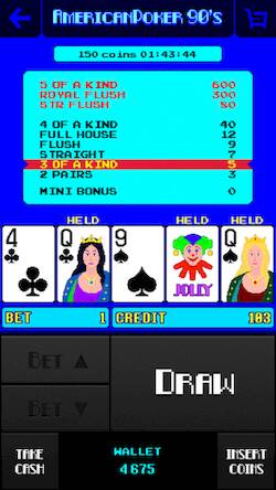 Скачать взломанную American Poker 90's Casino [Много монет] MOD apk на Андроид