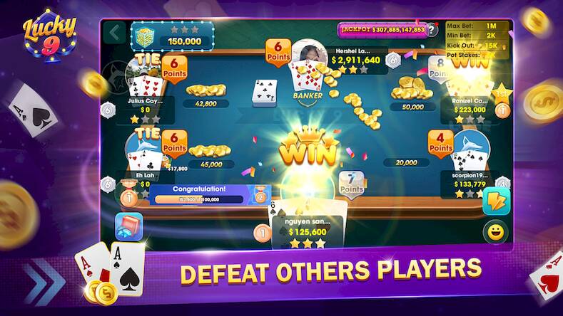 Скачать взломанную Lucky 9 ZingPlay – Master Wins [Много монет] MOD apk на Андроид