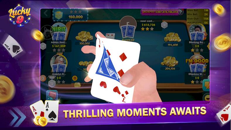 Скачать взломанную Lucky 9 ZingPlay – Master Wins [Много монет] MOD apk на Андроид