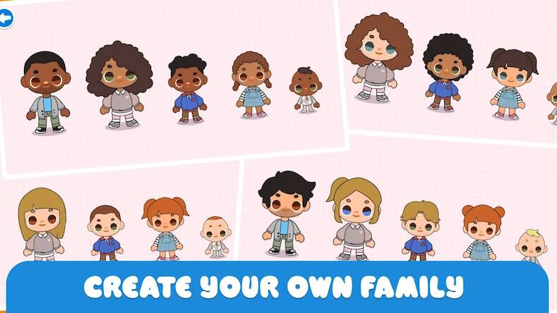 Скачать взломанную Minni Family Home - Play House [Много монет] MOD apk на Андроид
