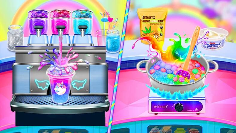 Скачать взломанную Ice Cream Games: Rainbow Maker [Много монет] MOD apk на Андроид