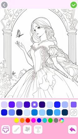 Скачать взломанную Princess Coloring:Drawing Game [Мод меню] MOD apk на Андроид