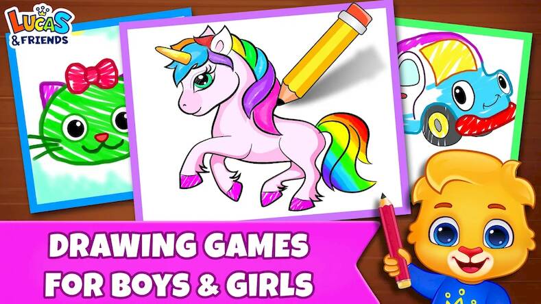 Скачать взломанную Drawing Games: Draw & Color [Много денег] MOD apk на Андроид