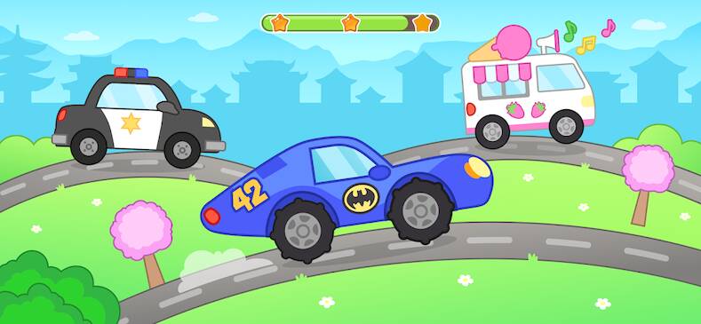 Скачать взломанную Машинки гонки для детей 3+ лет [Много монет] MOD apk на Андроид