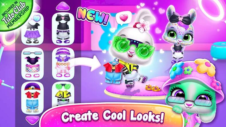 Скачать взломанную Bunnsies - Happy Pet World [Бесплатные покупки] MOD apk на Андроид