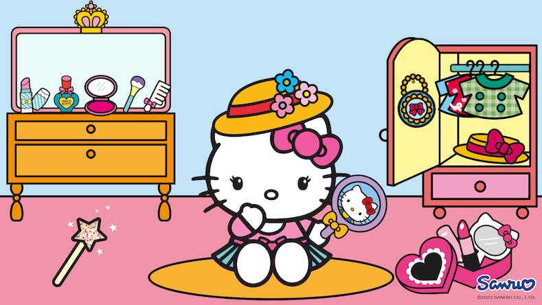 Скачать взломанную Hello Kitty и друзья в Кидео [Много денег] MOD apk на Андроид