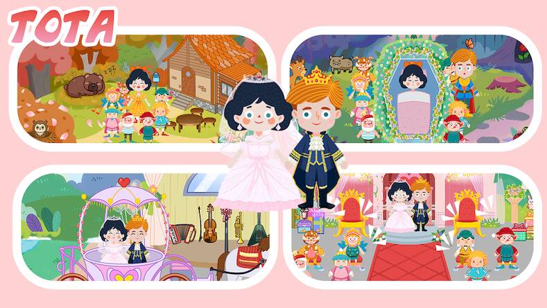 Скачать взломанную Tota Fairy Tales-Snow White [Много монет] MOD apk на Андроид