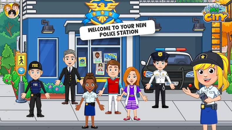 Скачать взломанную My City : Воры и полицейские [Много денег] MOD apk на Андроид