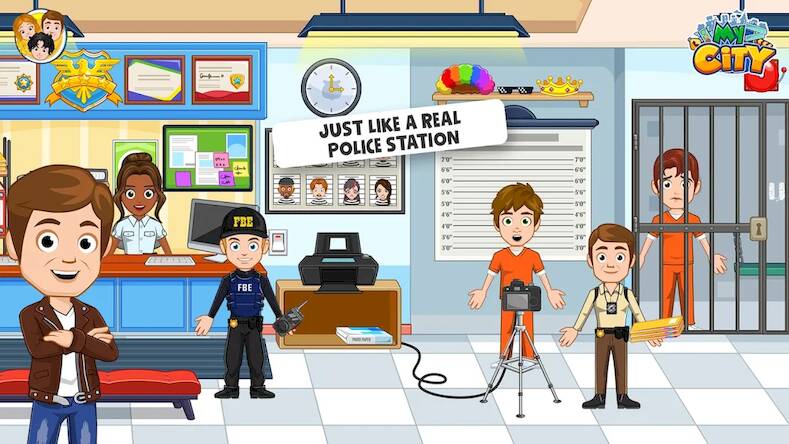 Скачать взломанную My City : Воры и полицейские [Много денег] MOD apk на Андроид