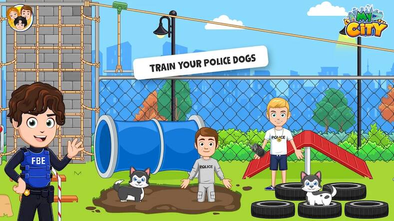 Скачать взломанную My City : Воры и полицейские [Много денег] MOD apk на Андроид