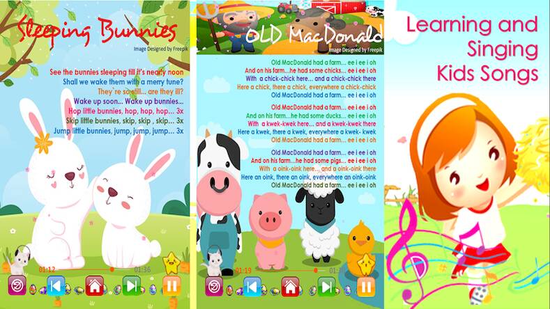 Скачать взломанную Kids Songs - Nursery Rhymes [Много денег] MOD apk на Андроид