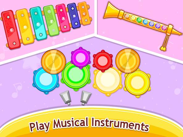 Скачать взломанную Kids Music piano - games [Мод меню] MOD apk на Андроид