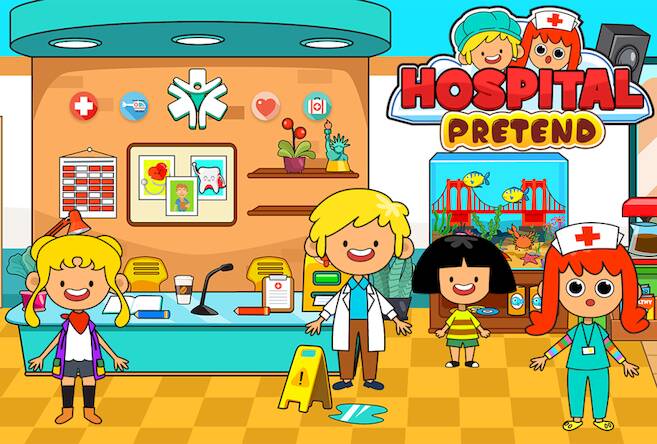 Скачать взломанную My Pretend Hospital Town Life [Бесплатные покупки] MOD apk на Андроид