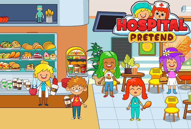 Скачать взломанную My Pretend Hospital Town Life [Бесплатные покупки] MOD apk на Андроид
