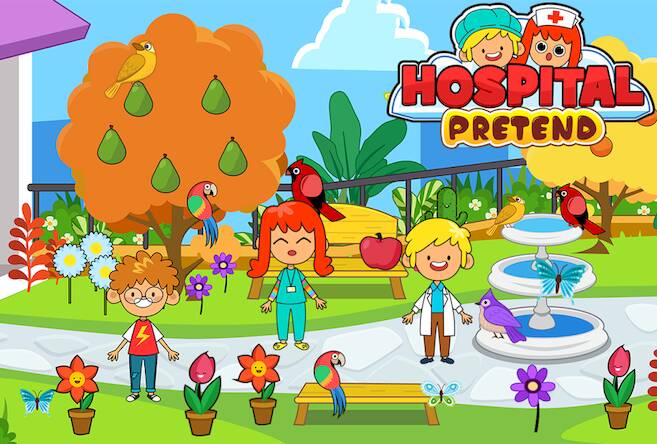 Скачать взломанную My Pretend Hospital Town Life [Бесплатные покупки] MOD apk на Андроид