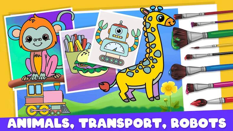 Скачать взломанную Coloring Book Games for Kids [Мод меню] MOD apk на Андроид
