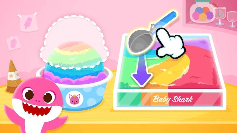 Скачать взломанную Baby Shark’s Dessert Shop [Много монет] MOD apk на Андроид