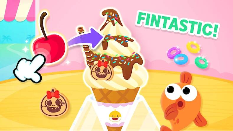 Скачать взломанную Baby Shark’s Dessert Shop [Много монет] MOD apk на Андроид