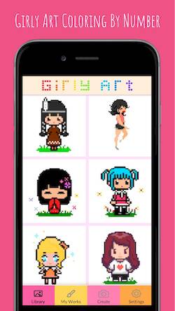 Скачать взломанную Girly Art Coloring By Number [Мод меню] MOD apk на Андроид