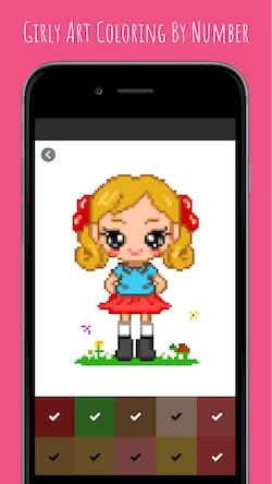 Скачать взломанную Girly Art Coloring By Number [Мод меню] MOD apk на Андроид