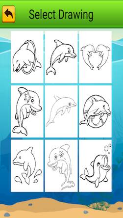 Скачать взломанную Coloring Pages Dolphin Shark [Много денег] MOD apk на Андроид
