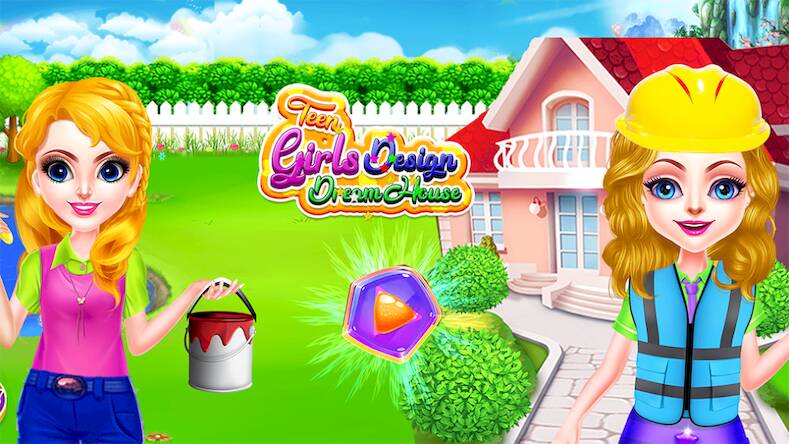 Скачать взломанную Teen girls design dream house [Много монет] MOD apk на Андроид