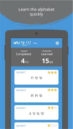 Скачать взломанную Write It! Thai [Бесплатные покупки] MOD apk на Андроид
