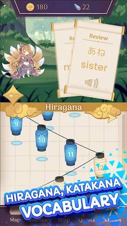 Скачать взломанную kawaiiDungeon - Learn Japanese [Бесплатные покупки] MOD apk на Андроид