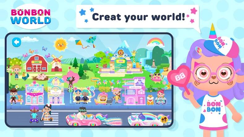 Скачать взломанную BonBon Life World Kids Games [Много монет] MOD apk на Андроид