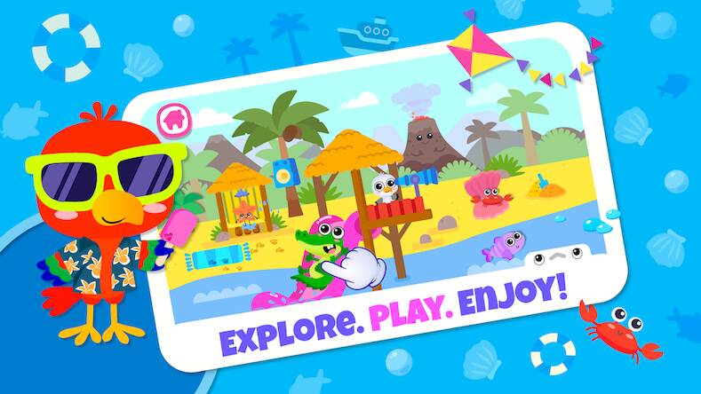 Скачать взломанную Bini Mega World games for kids [Много монет] MOD apk на Андроид