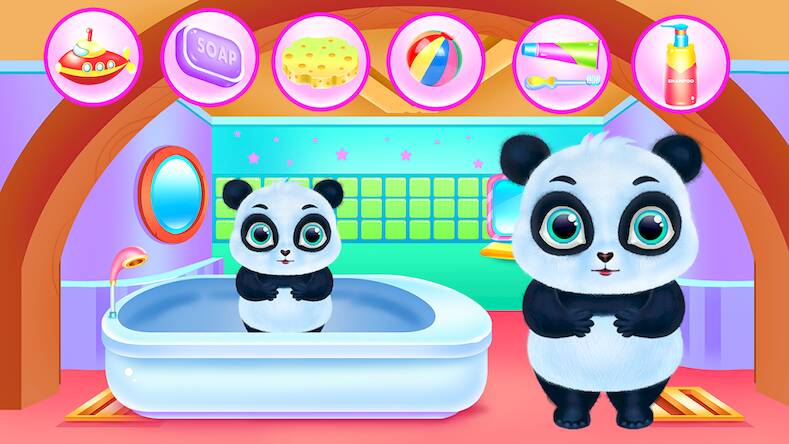 Скачать взломанную Cute Panda Caring and Dressup [Много монет] MOD apk на Андроид