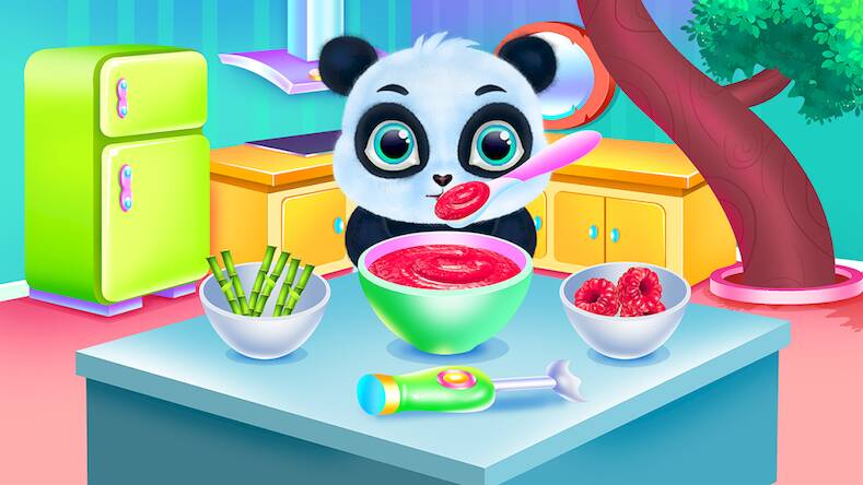 Скачать взломанную Cute Panda Caring and Dressup [Много монет] MOD apk на Андроид