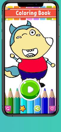 Скачать взломанную Wolfoo Coloring Book 2 [Много монет] MOD apk на Андроид
