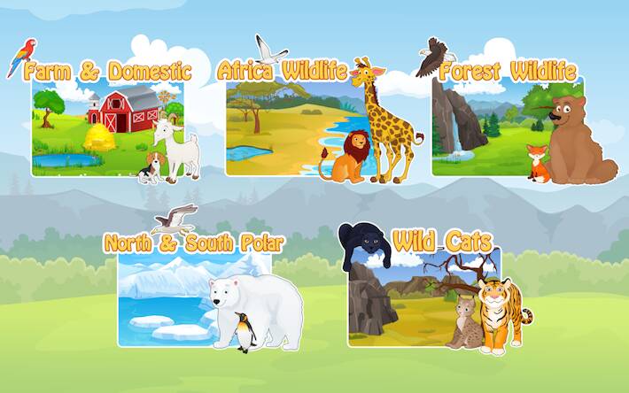 Скачать взломанную Kids Animals [Бесплатные покупки] MOD apk на Андроид