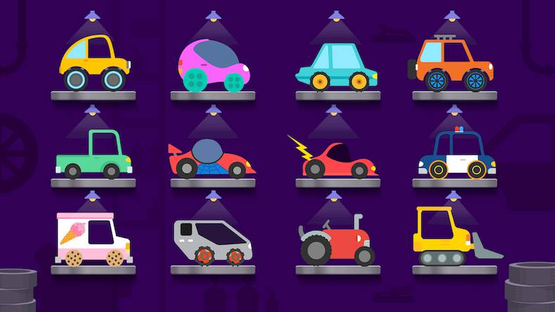 Скачать взломанную Автомобильные игры для малышей [Много денег] MOD apk на Андроид